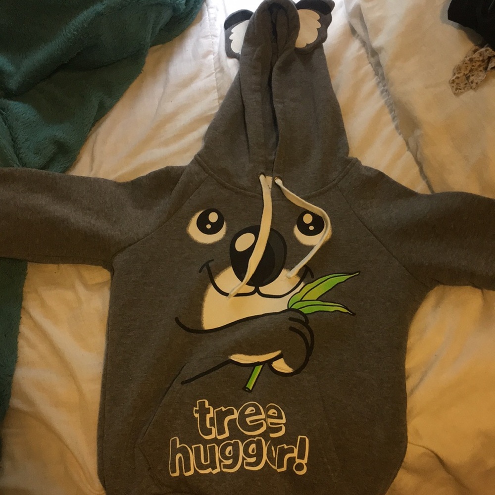 “Tree hugger” kids’ hoodie